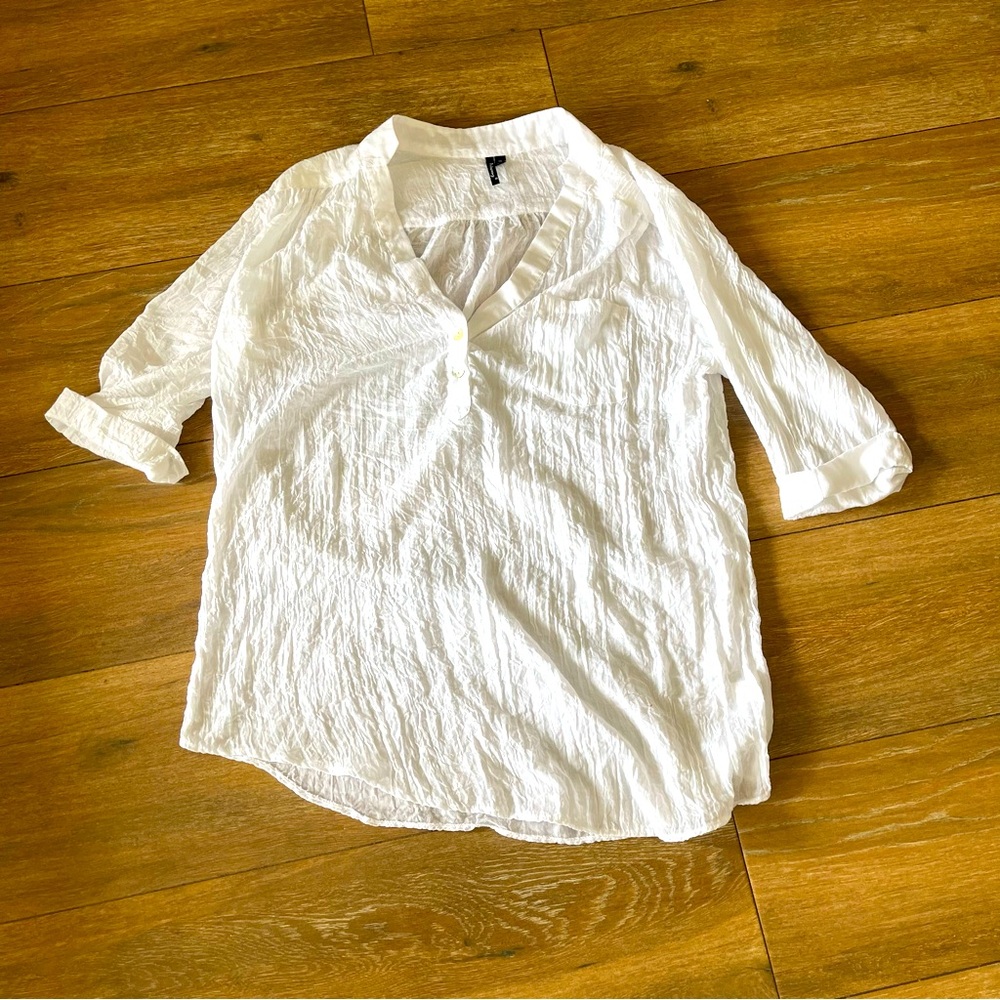 Women Portacruz White Blouse Size 1X